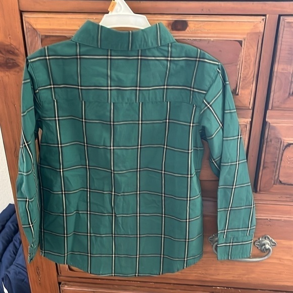 NWT Carter’s Boy’s Green And Black Plaid Shirt Size 5 - Picture 3 of 3